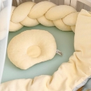 Set lenjerie pentru Patut Bebe din 6 piese Lion crem (17)